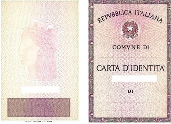 Carta d'identità cartacea